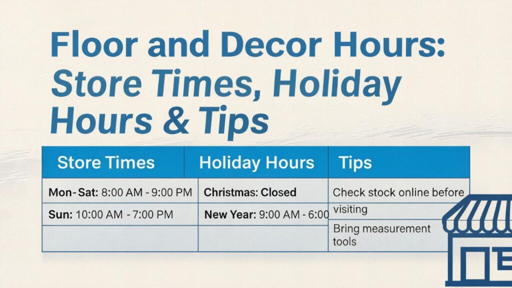 Floor and Decor Hours: Store Times, Holiday Hours & Tips