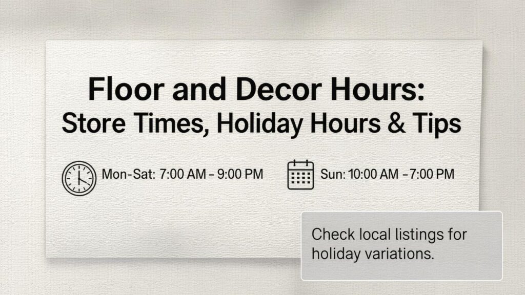Floor and Decor Hours: Store Times, Holiday Hours & Tips